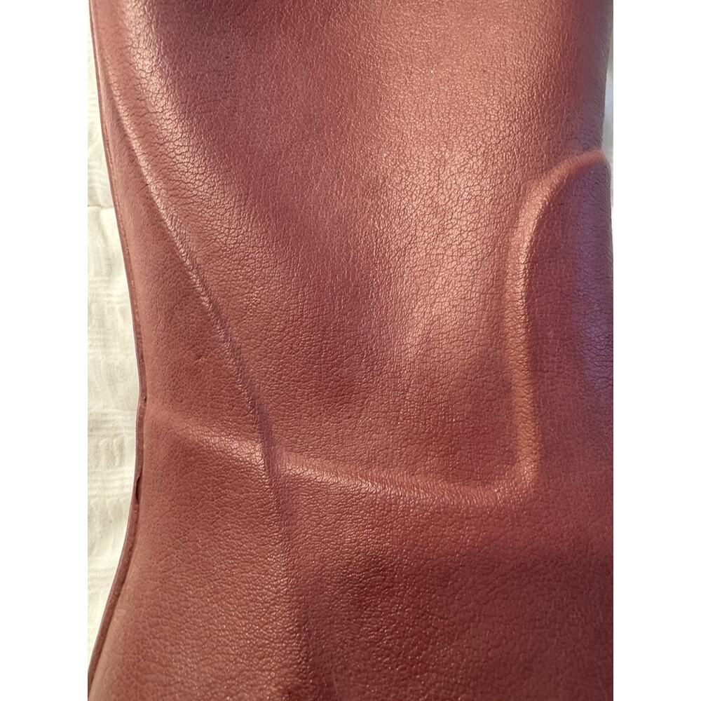 Le Chameau Rubber Rain boots Maroon Burgundy Women's Size 6 Long Round Toe - Picture 2 of 11